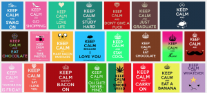 screen shot of image search showing lots of variations on the keep calm meme